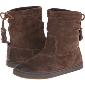 OLUKAI Brown Leather "Kapa Moe" Slouch Boots Suede Size 6 Women’s